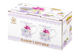 Набор 2 кружек 400 мл 12,5*9*10 см Лаванда NEW BONE CHINA - Elan gallery фото 7