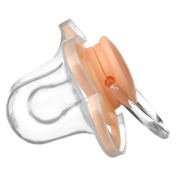 Соска - пустышка силиконовая классическая M&B, от 0 мес., с колпачком, персиковый