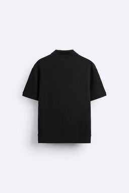 TEXTURED POLO SHIRT WITH RIBBED TRIMS - Zara фото 8