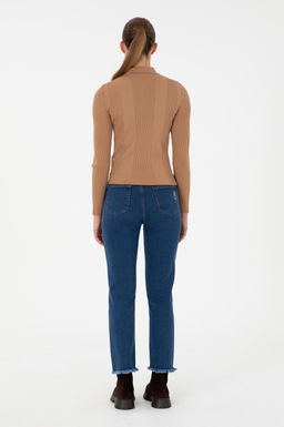 Брюки джинсовые женские U.S. Polo Assn хлопок с эластаном синие  фото 4