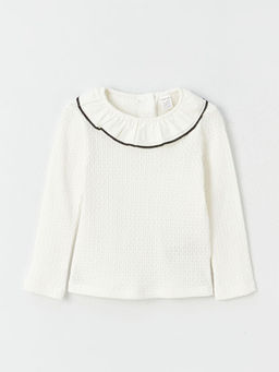 Bisiklet Yaka Uzun Kollu K?z Bebek Ti??rt - Waikiki фото 3