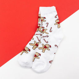 Цена за 2 шт. Носки новогодние женские KAFTAN «Печенька» размер 36-40 (23-25 см)