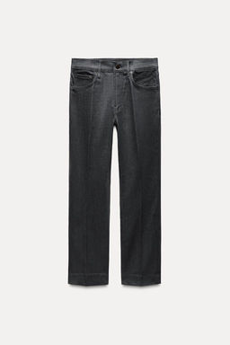 ZW COLLECTION BOOTCUT HIGH-WAIST CROPPED JEANS - Zara фото 6