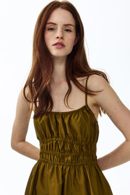 Vestido de algod?n con tirantes de lazo - H&m фото 9