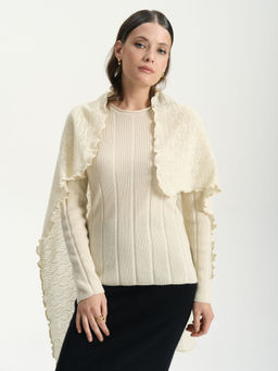 Платок из шерсти UL бежевый