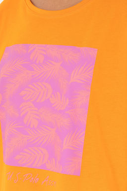 Футболка U.S. Polo Assn женская оранжевая хлопок  фото 7