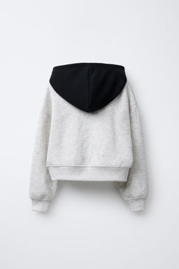 SLOGAN HOODIE WITH FLOCKING - Zara фото 2