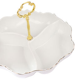 90013-311 Менажница с ручкой 3 секции керамика 24х4,5 LR (х10)