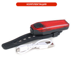 Фонарь задний COMIRON TA08 корпус: ABS, IPX4; свет: 12LED, 80lm; аккум: 150mAh, USB; пять режимов. /уп 100/200/ - Галеонтрейд фото 8