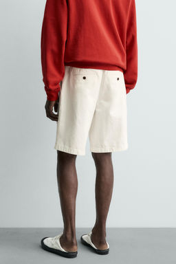 BERMUDA RELAXED FIT PLIEGUES AARON LEVINE X ZARA / Blanco roto