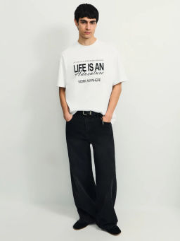 Футболка с принтом на груди / Zarina фото 2