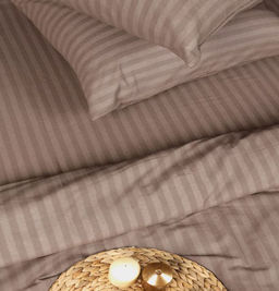 Простыня на резинке 090*200 см, бязь Комфорт, борт 25 см (Страйп, шоколад) - Ивановотекстиль фото 5