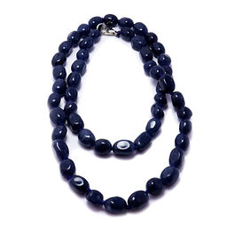 Бусы из камня Синий агат - налаживает контакы, связи, дарует карьерный рост