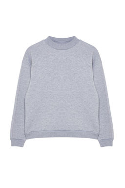 TRENDYOLMILLA Bordo Kal?n Ici Polarl? Yar?m Bal?kc? Yaka Relaxed/Rahat Kal?p Orme Sweatshirt TWOAW20SW0584  фото 16
