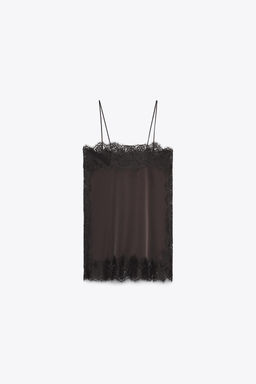 ZW COLLECTION SATIN LACE TOP - Zara фото 8
