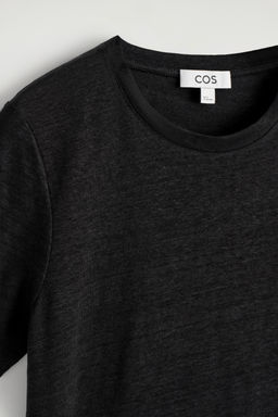 CAMISETA DE LINO CON CUELLO REDONDO - H&m фото 6