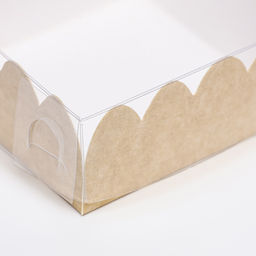 Цена за 5 шт. Коробка для печенья, крафт, 7×7×3 см