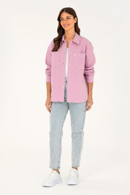 U. S. Polo Assn / Женская пудровая джинсовая рубашка - U.s. polo assn фото 4