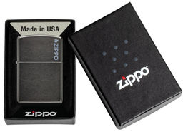 Зажигалка ZIPPO Логотип с темно-серым покрытием | Logo Gray Dusk 28378ZL  фото 6