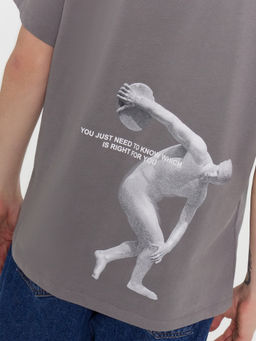 Футболка мужская в сером оттенке с печатью глина +печать 111846 - Mark formelle фото 7