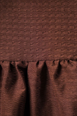 Kahverengi Midi Duz Dokuma Elbise TKDAW25EL00033 - Trendyolmilla фото 3