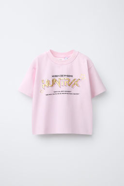 CAMISETA ESTAMPADO KPOP DEMON HUNTERS NETFLIX  / Rosa
