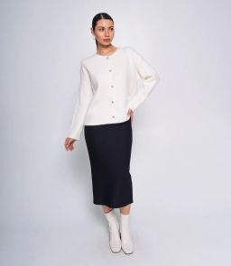 Кардиган #КТ7267, молочный