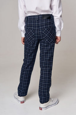 Брюки для мальчика арт. 5203 синий в клетку