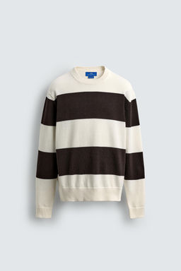 JERSEY JACQUARD RAYAS AARON LEVINE X ZARA / Marr?n / Crudo  фото 6