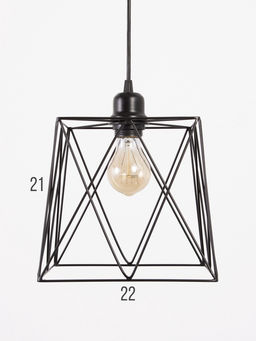 Светильник подвесной 1117/1, E27, 40 Вт, 22.5×70 см, чёрный