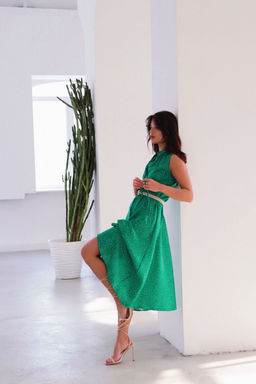 Платье, как из к/ф Красотка, зелёное в горошек - Martichelli фото 21