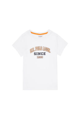 Белая футболка с круглым вырезом для мальчика - U.s. polo assn фото 2