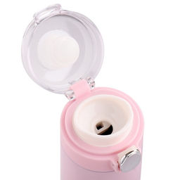 Термос Мастер К Simple, 400 мл, 20.5?6.3 см сохраняет тепло 8 ч, нержавеющая сталь, пластик, розовый