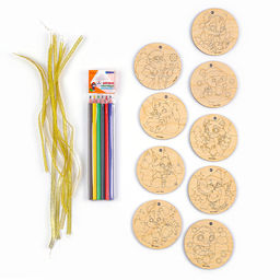 Заготовки для творчества на новый год Шары, с карандашами