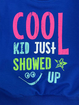 Толстовка с принтом для девочки UD 4112 синий - Mini maxi фото 4