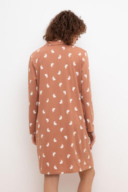 VERY NEAT _ Е 50025/кофейный мусс,белые кролики халат жен  фото 5