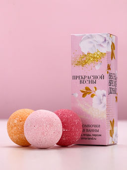 Цена за 2 шт. Бомбочки для ванны «Прекрасной весны», 3×40 г, Чистое счастье