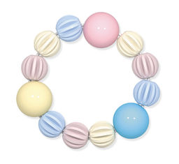 Стеллар. Погремушка-прорезыватель арт.02197 "Браслетик с шариками". Коллекция "Бисквит"