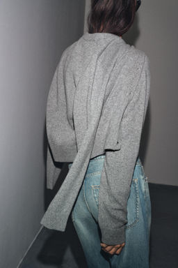 CASHMERE AND WOOL BASIC CARDIGAN - Zara фото 29