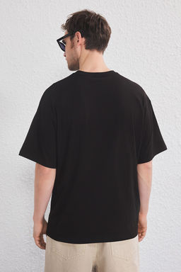 TRENDYOL MAN Haki-Siyah Oversize/Genis Kesim 2li Paket Yaz? Bask?l? %100 Pamuk T-Shirt TMNSS25TS00211 - Trendyolmilla фото 4