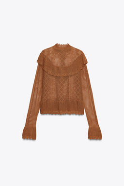 POINTELLE KNIT ROMANTIC CARDIGAN - Zara фото 7