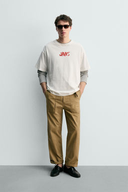 CAMISETA ILUSTRACI?N JAWS UCS LLC AND AMBLIN X DYLAN?S T-SHIRT CLUB X ZARA / blanco