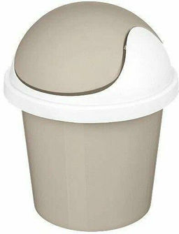 Контейнер для мусора "Рамбай" круглый 7л (бежевый) 221303527/01
