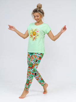 800 Пижама "Взрыв/Салатовый"