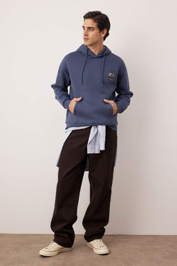 TRENDYOL MAN Haki Oversize/Genis Kesim Nak?sl? Ici Polarl? Kapusonlu Sweatshirt TMNAW25SW00016 - Trendyolmilla фото 37