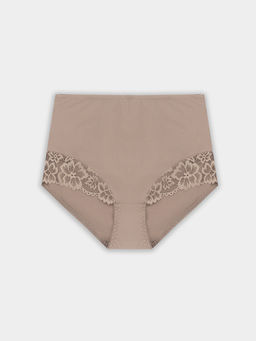 Цена за 2 штуки! Трусы женские макси бежевые с кружевными деталями - Mark formelle фото 8