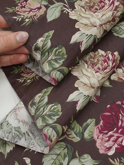 Сатин Античные розы цв.горький шоколад, ш.1.6м, хлопок-100%, 110гр/м.кв - Купава фото 7