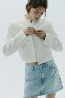 RIPPED TRF DENIM SKIRT - Zara фото 10