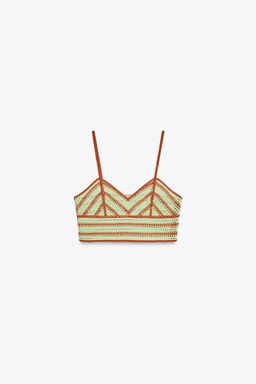 CROCHET CROP TOP - Zara фото 3