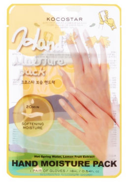 0% ОРГ,СБОР! KOCOSTAR HAND MOISTURE PACK Увлажняющая маска-перчатки для рук c лимоном YELLOW(14 мл)